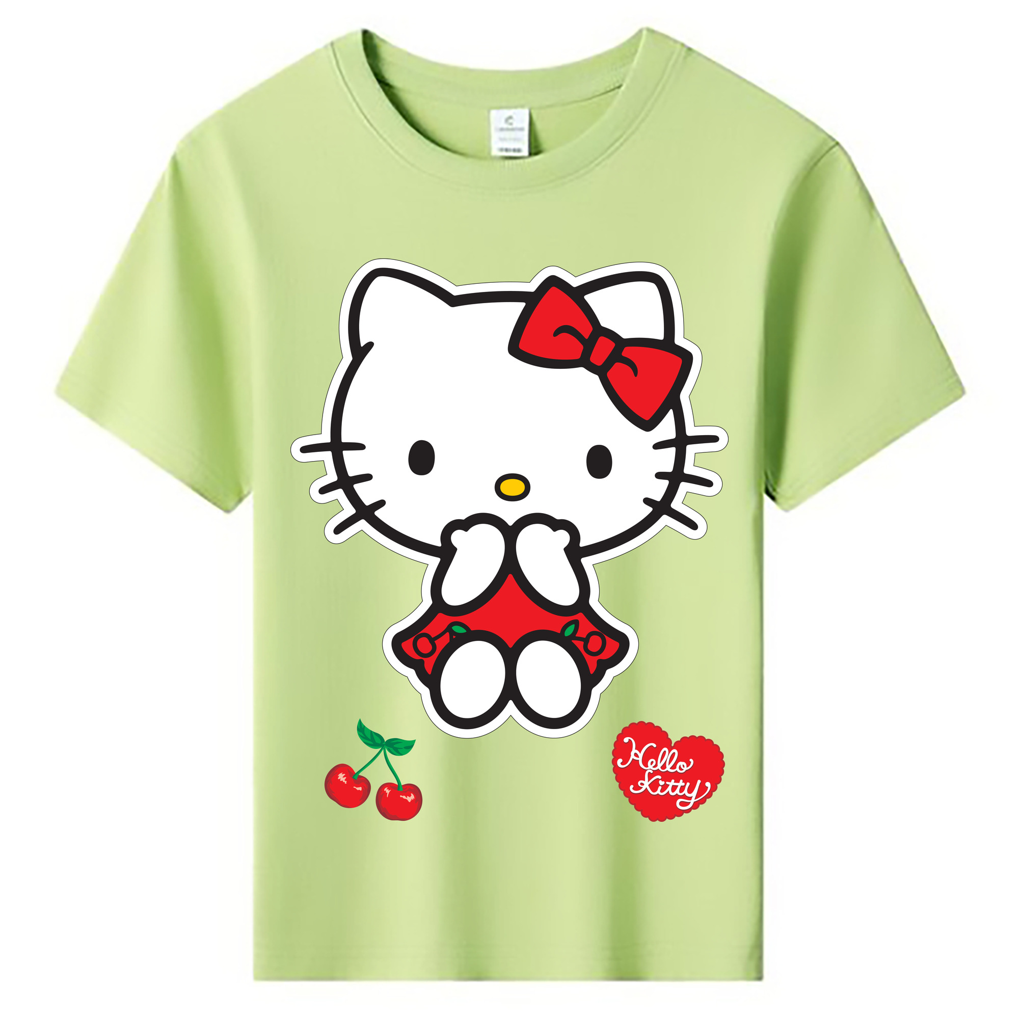 （画像用） Hello Kitty ハローキティ 綿100％キッズTシャツ（フロントプリント）